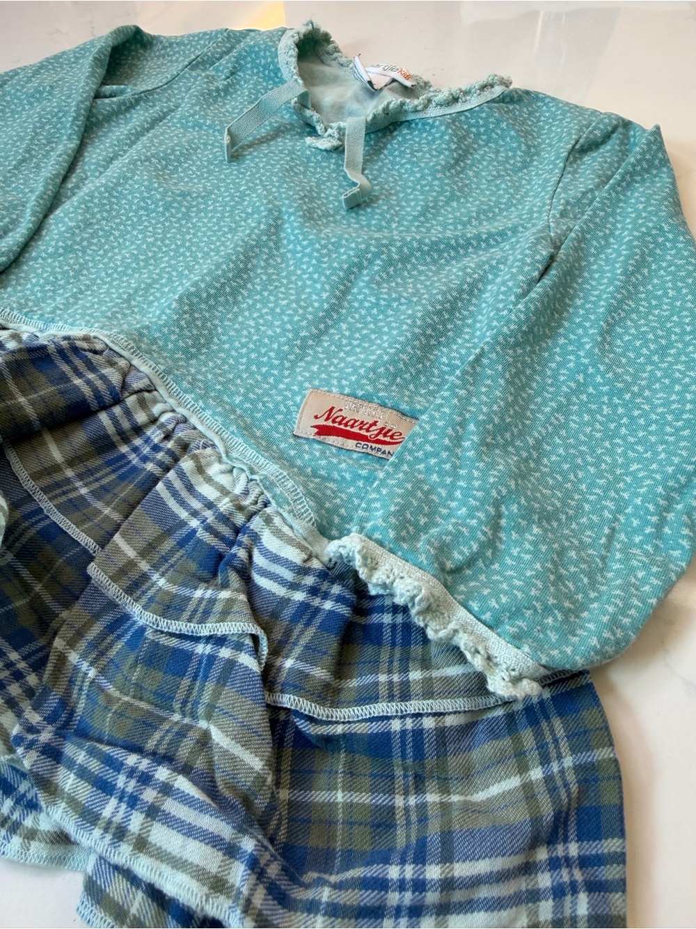 Naartjie Kids Girls 18-24M 2011 Aqua Plaid Ruffle Tunic Top Boutique